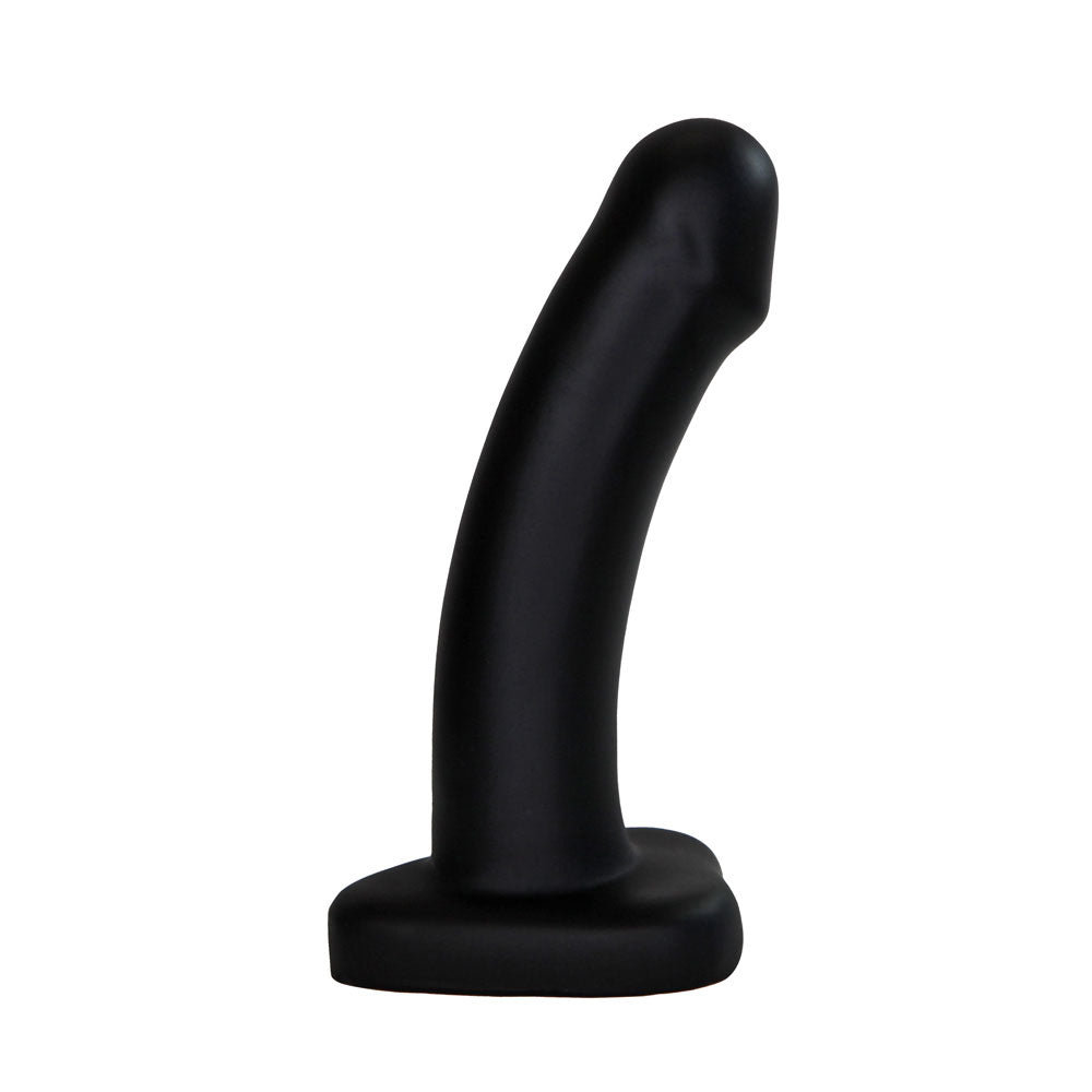 Super soft heart black silicone dildo with suction base