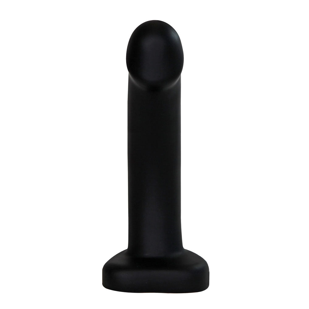 Super soft heart black silicone dildo with suction base