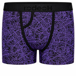 RodeoH Classic Top Loading Packing Boxer in Geometric Purple print, front view