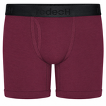 RodeoH 6 inch Top Loading Boxer packing underwear in Claret with a black waistband, front view