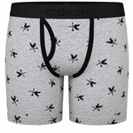 RodeoH 6 inch Top Loading Packing Boxer in Cocks Gray print on light gray, front view