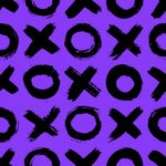 rodeoh pattern purple with black x and o