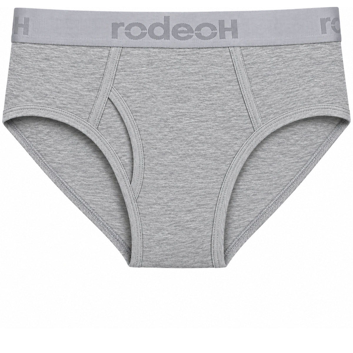 RodeoH Shift Brief Underwear in Light Gray Marle, front view