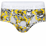 Brief+ Harness with a funky frogs print