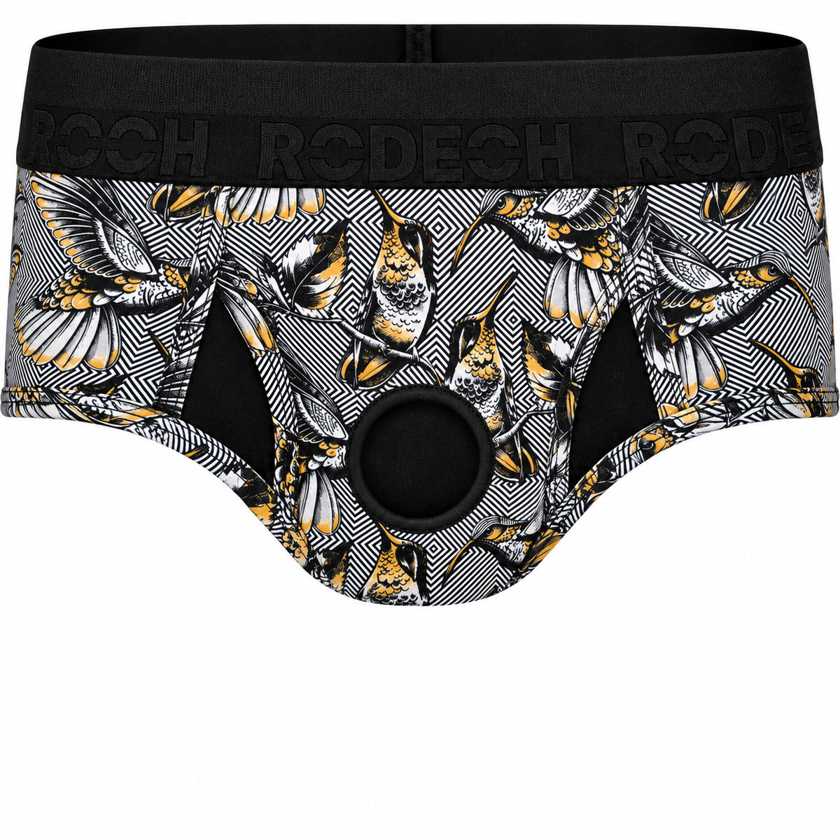 Brief+ Harness with a hummingbirds print