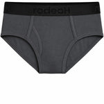 RodeoH Top Loading Brief Packing Underwear in Gray with a black waistband, front view