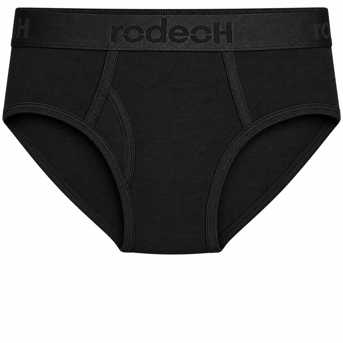 RodeoH Top Loading Brief Packing Underwear in Black, front view