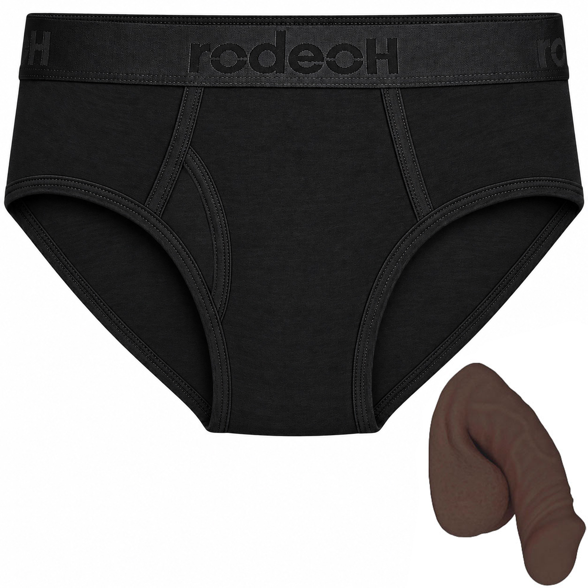 Classic Top Loading Brief & Small Freeform Silicone Packer - Package Deal Chocolate