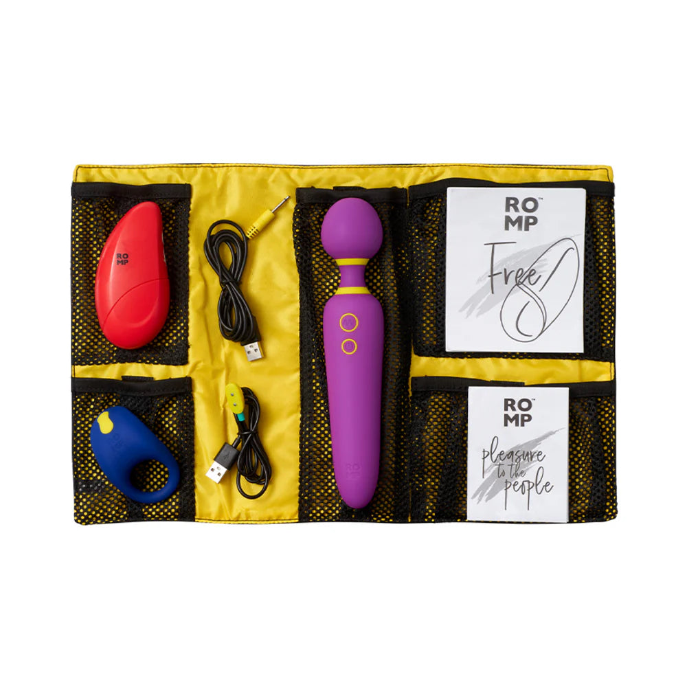 ROMP 4 Piece Rechargeable Silicone Vibrator Pleasure Kit