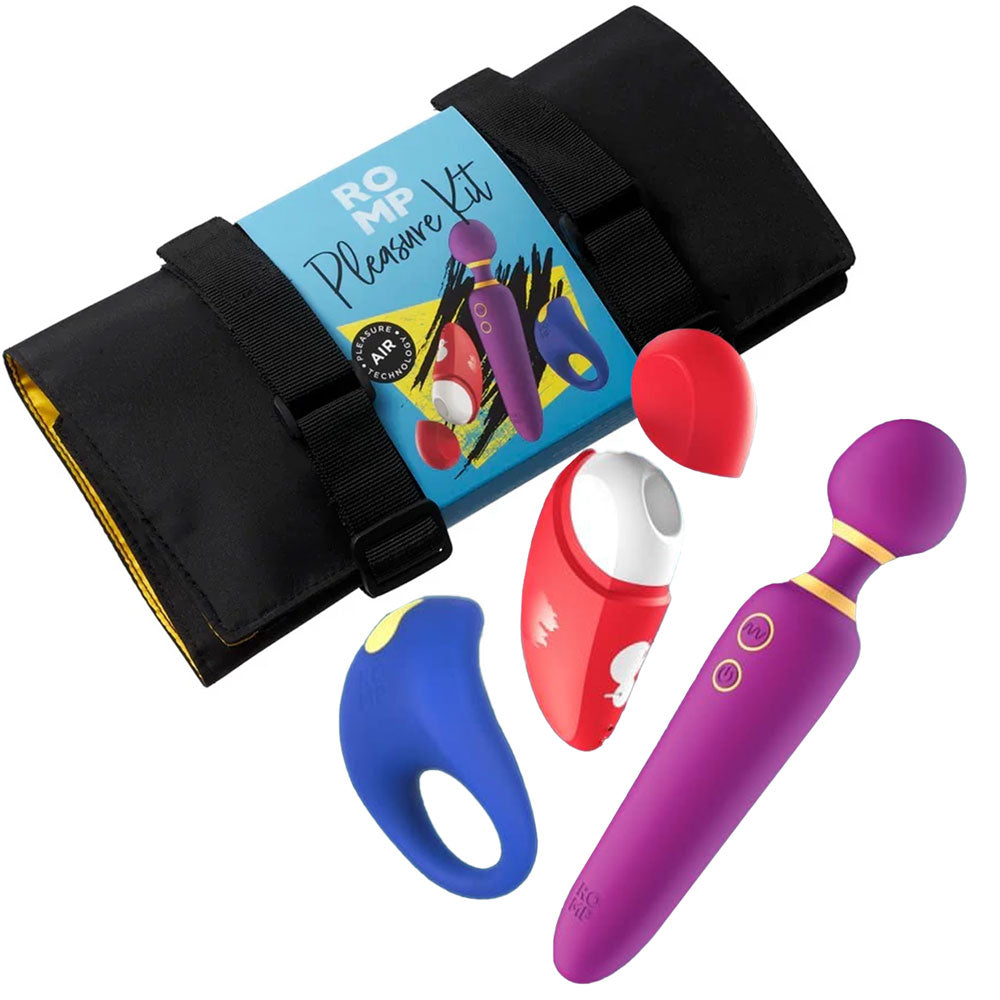 ROMP 4 Piece Rechargeable Silicone Vibrator Pleasure Kit