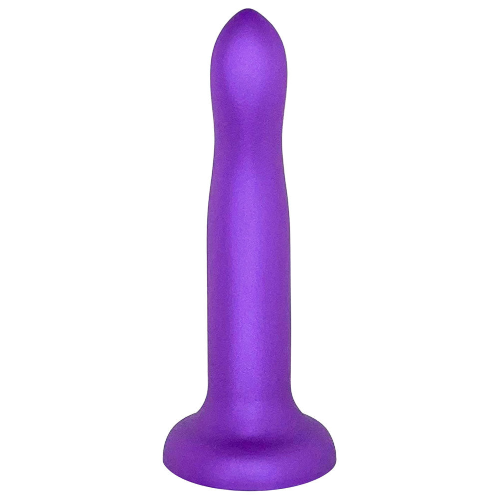 7" Rory Silicone Dildo - Metallic Purple