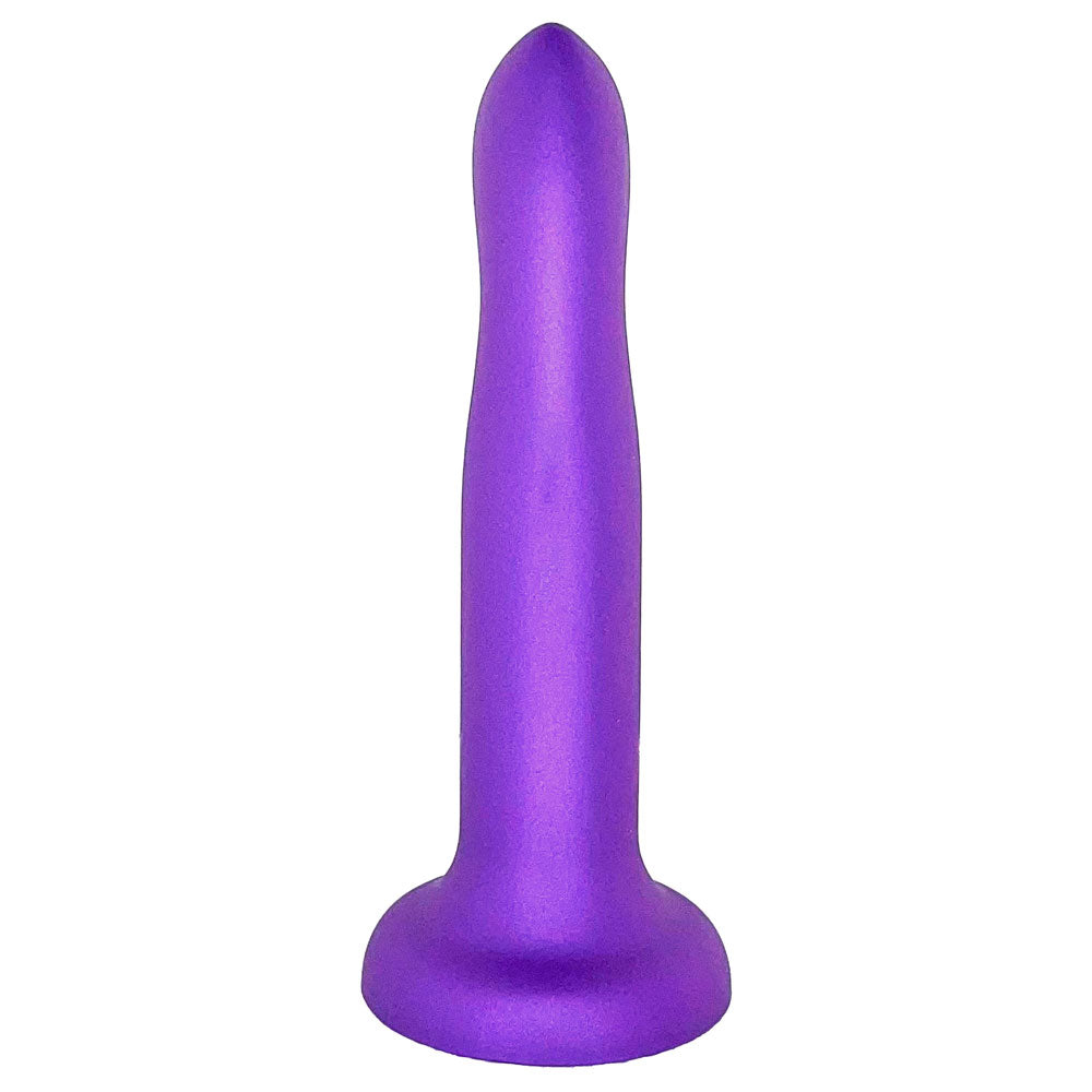 7" Rory Silicone Dildo - Metallic Purple