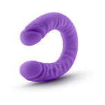 Ruse U-shaped 18-inch silicone double dildo purple,  for solo or partner play, flexible with a smooth finish