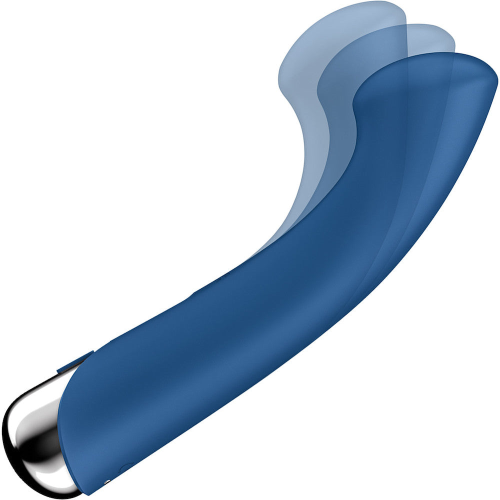 Satisfyer Spinning Silicone G Spot Vibrator blue graphic