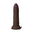 5.8" Vibrating Model J - Dual Density  Realistic Dildo - Mahogany/Chocolate