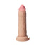 Shaft Vibrating Model J: 6.5 in. Dual Density Silicone Dildo Pine