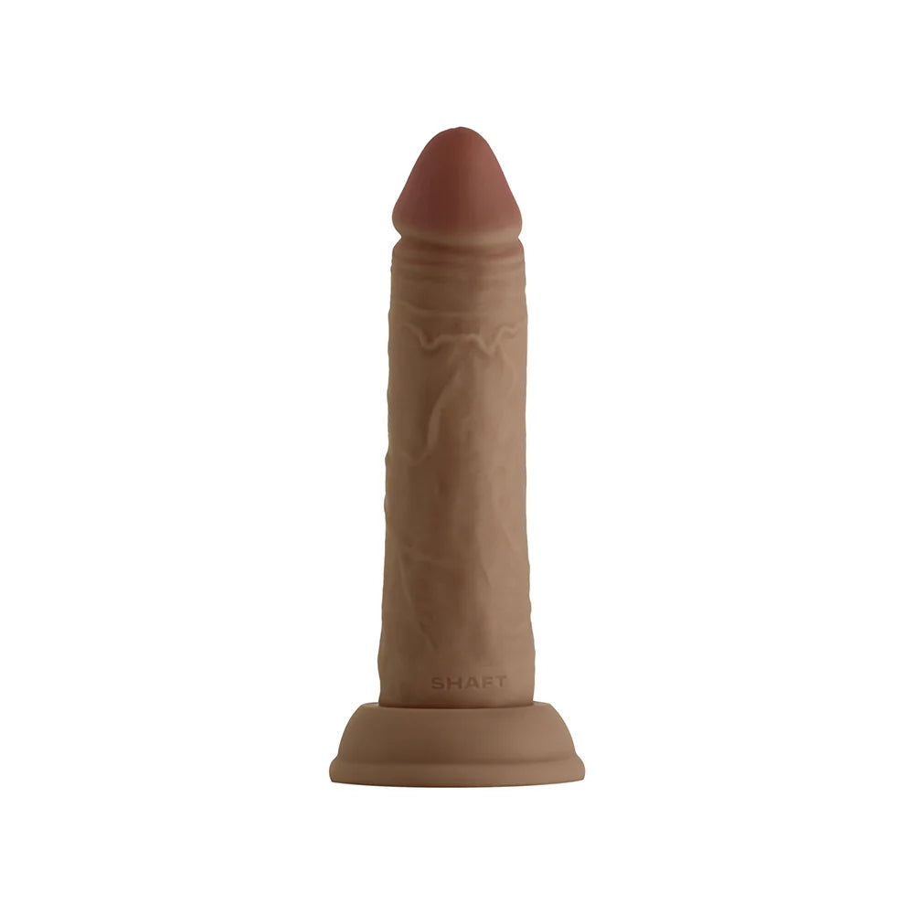 5.8" Model J Dual Density Realistic Dildo - Oak/Dark Caramel