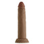 Shaft Model J 7.5-inch dual-density dildo in Oak color, with realistic veined shaft, soft outer layer, and firmer inner core for lifelike feel.