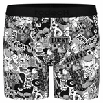 RodeoH Shift 6 inch Boxer in black and white Magic 8 Ball print, front view