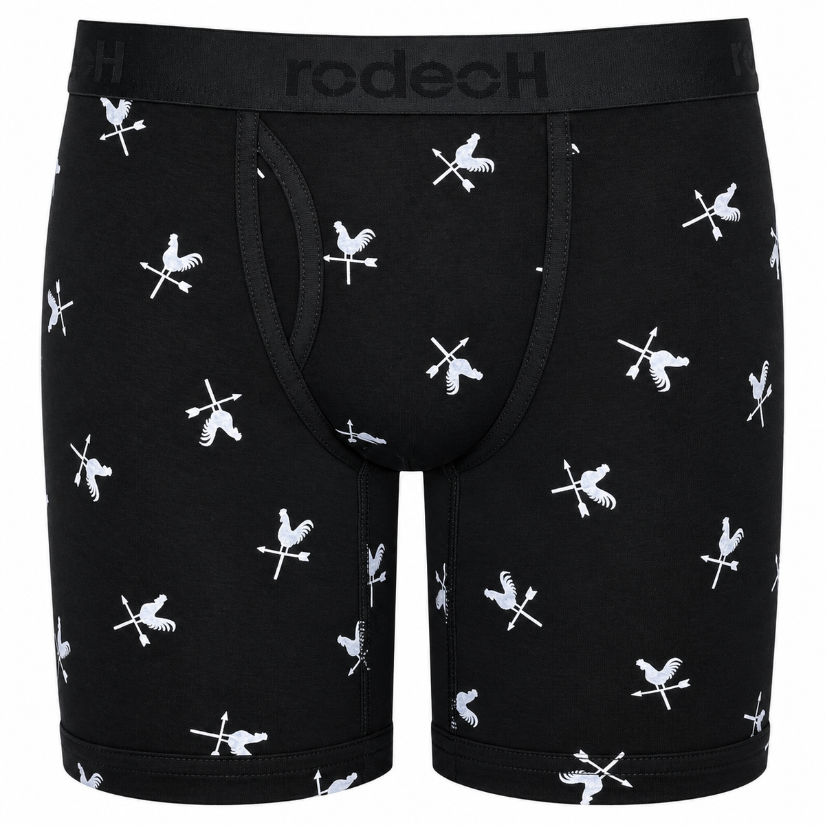 RodeoH Shift 9 inch Boxer in Cocks print, front view