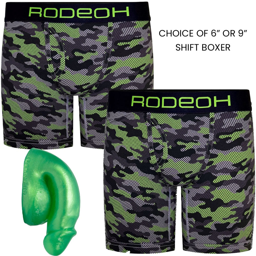 FREE Mr. Limpy Medium Packer with your Green Camo Packing Boxer