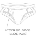 Shift Jock Packer Underwear in gray, side loading pocket detail