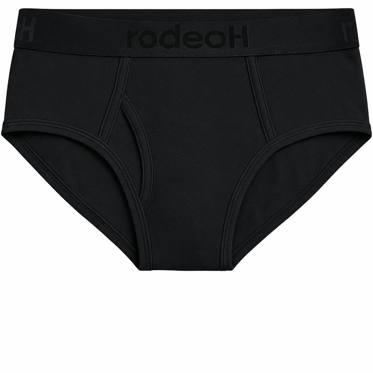 RodeoH Shift Brief in Black, front view