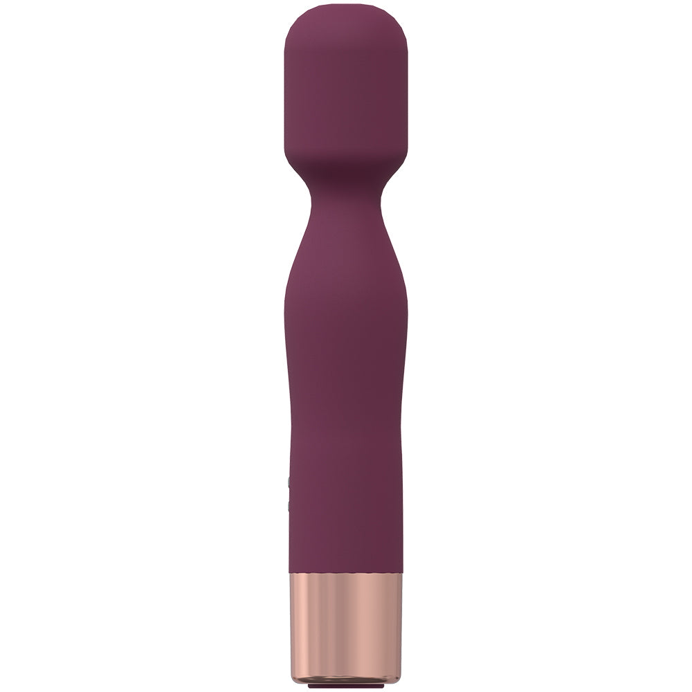 Shots Loveline Glamour Mini Wand Silicone Vibrator Burgundy