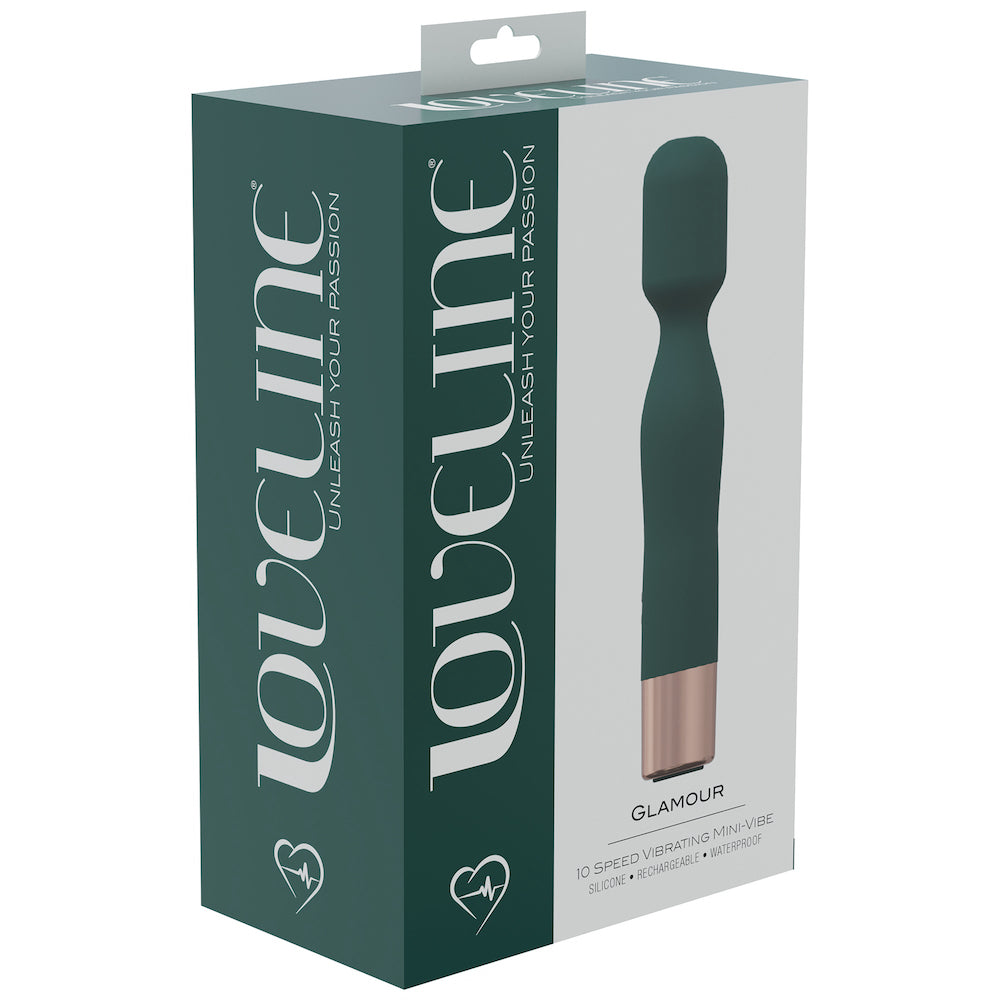 Shots Loveline Glamour Mini Silicone wand Vibrator Gree