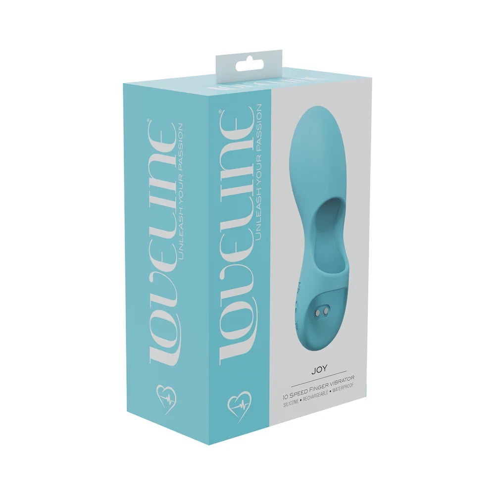 Shots Loveline Joy 10 Speed Silicone Finger Vibe Blue