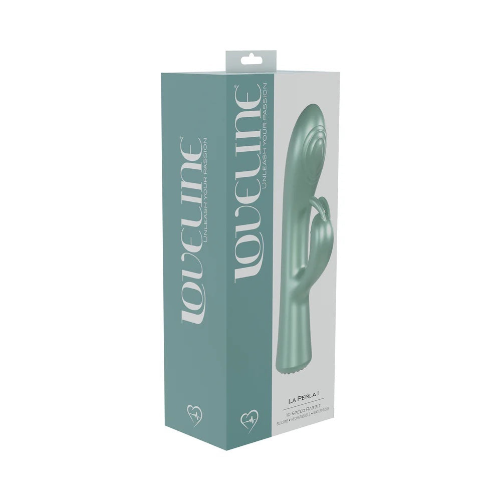 Shots Loveline La Perla 10 Speed Rabbit Pearlescent Vibrator in Green