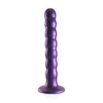 Ouch! Beaded Silicone G-Spot Dildo Metallic Purple
