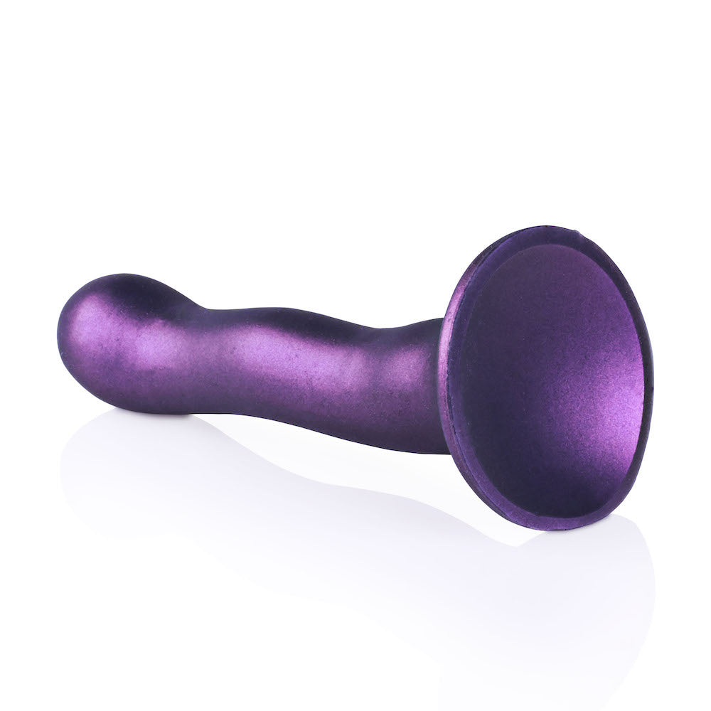 Shots Ouch 7 Curvy Silicone Metallic Purple Dildo