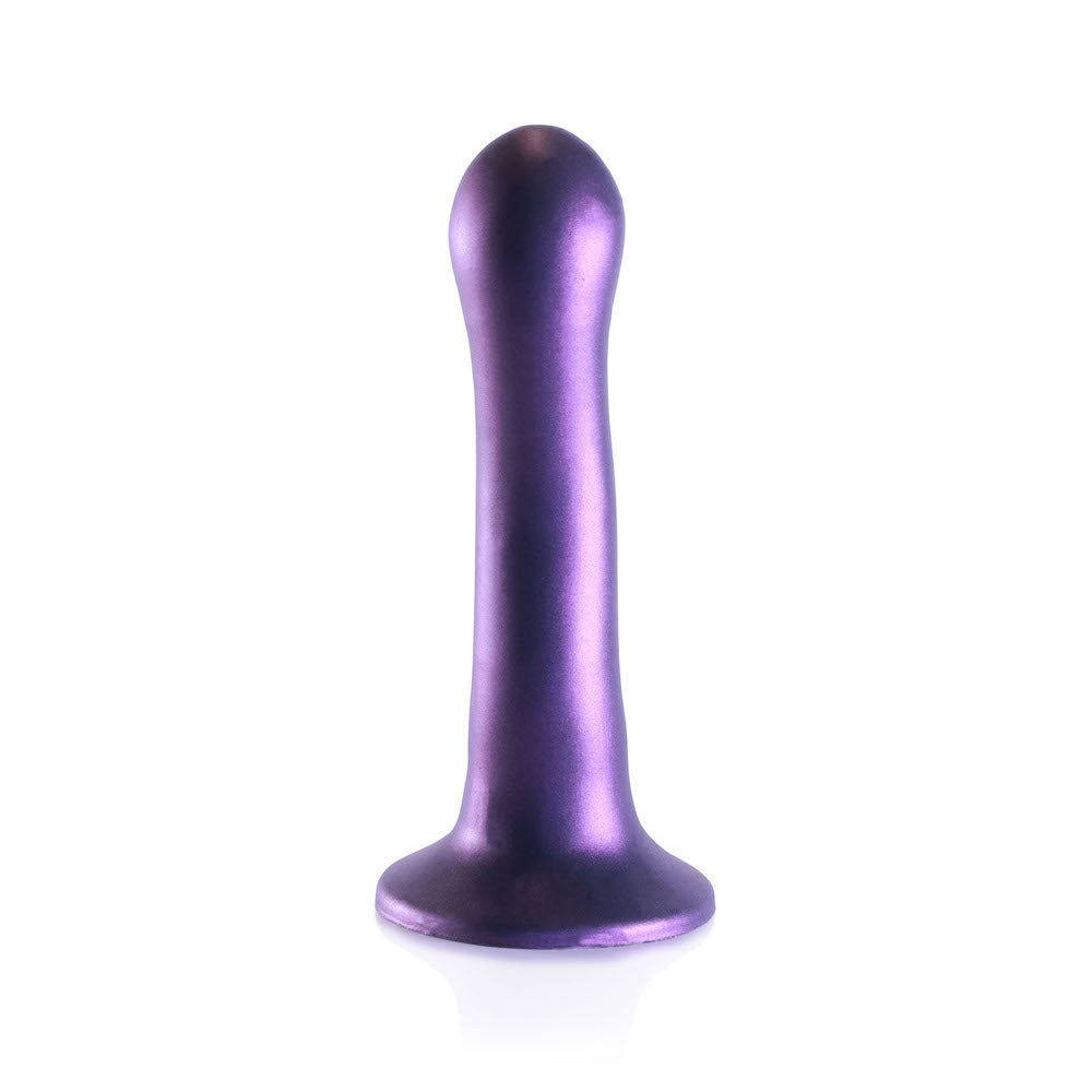 Shots Ouch 7 Curvy Silicone Metallic Purple Dildo