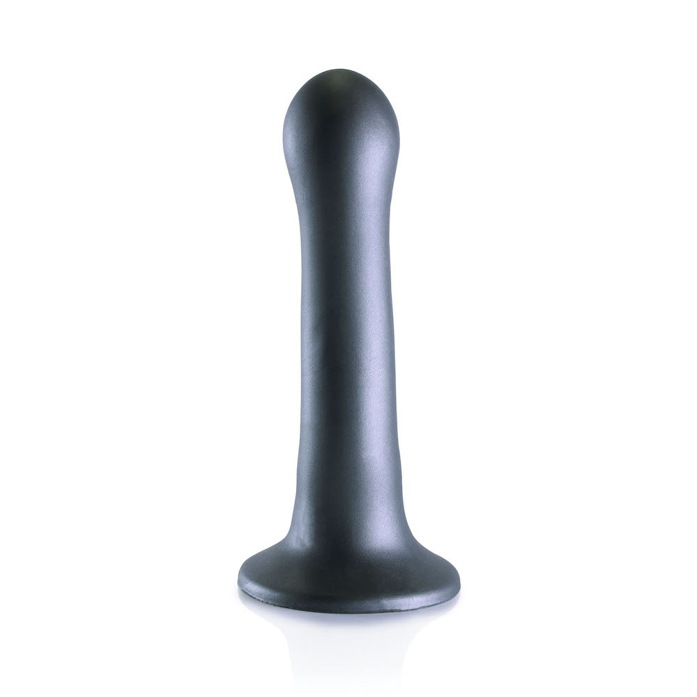 Shots Ouch 7 Curvy Silicone Dildo Metallic Gray