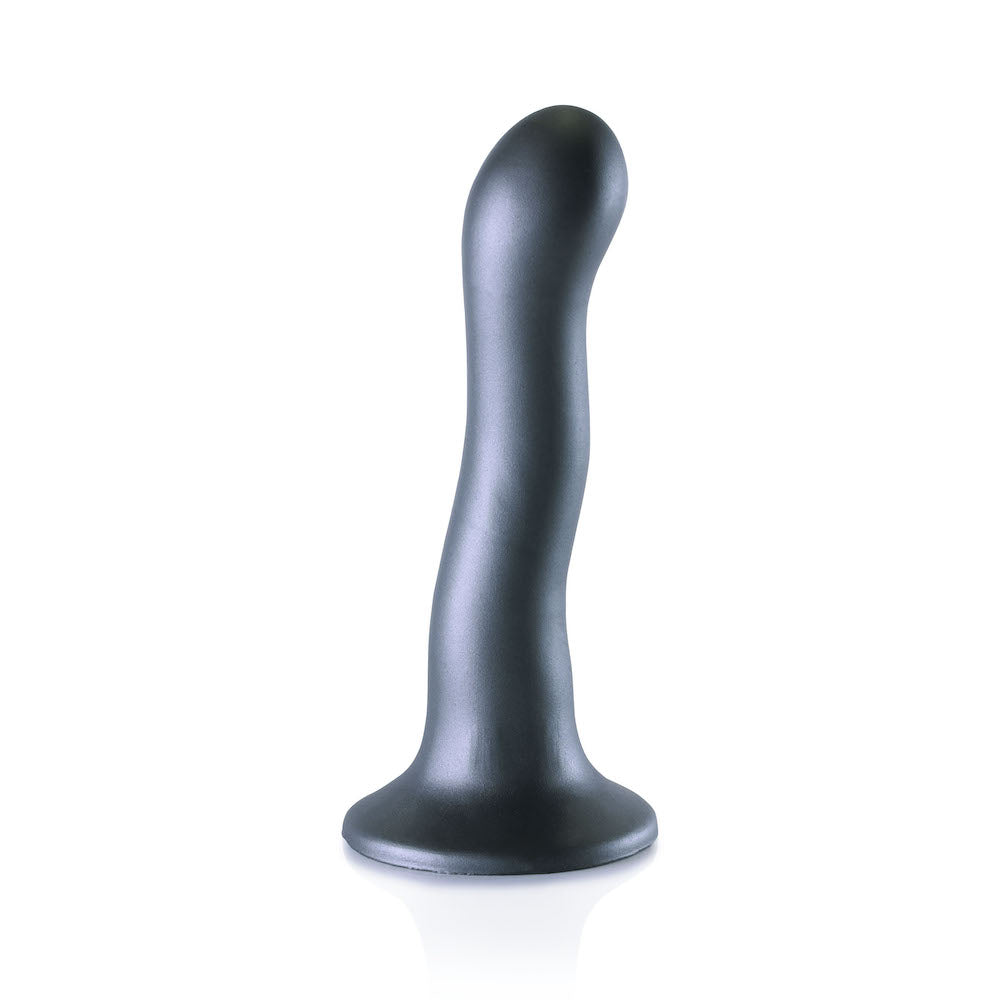 Shots Ouch 7 Curvy Silicone Dildo Metallic Gray