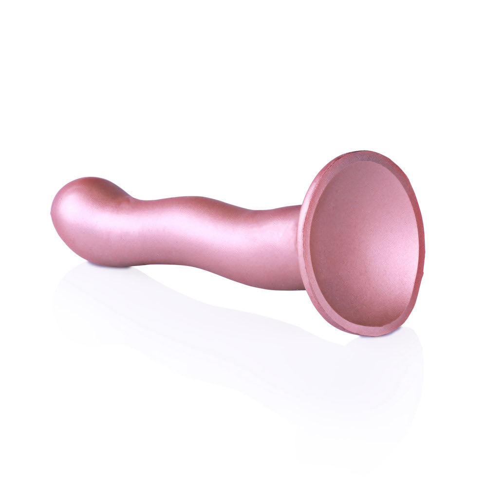 Shots Ouch 7 Curvy Silicone Dildo Metallic Rose Gold