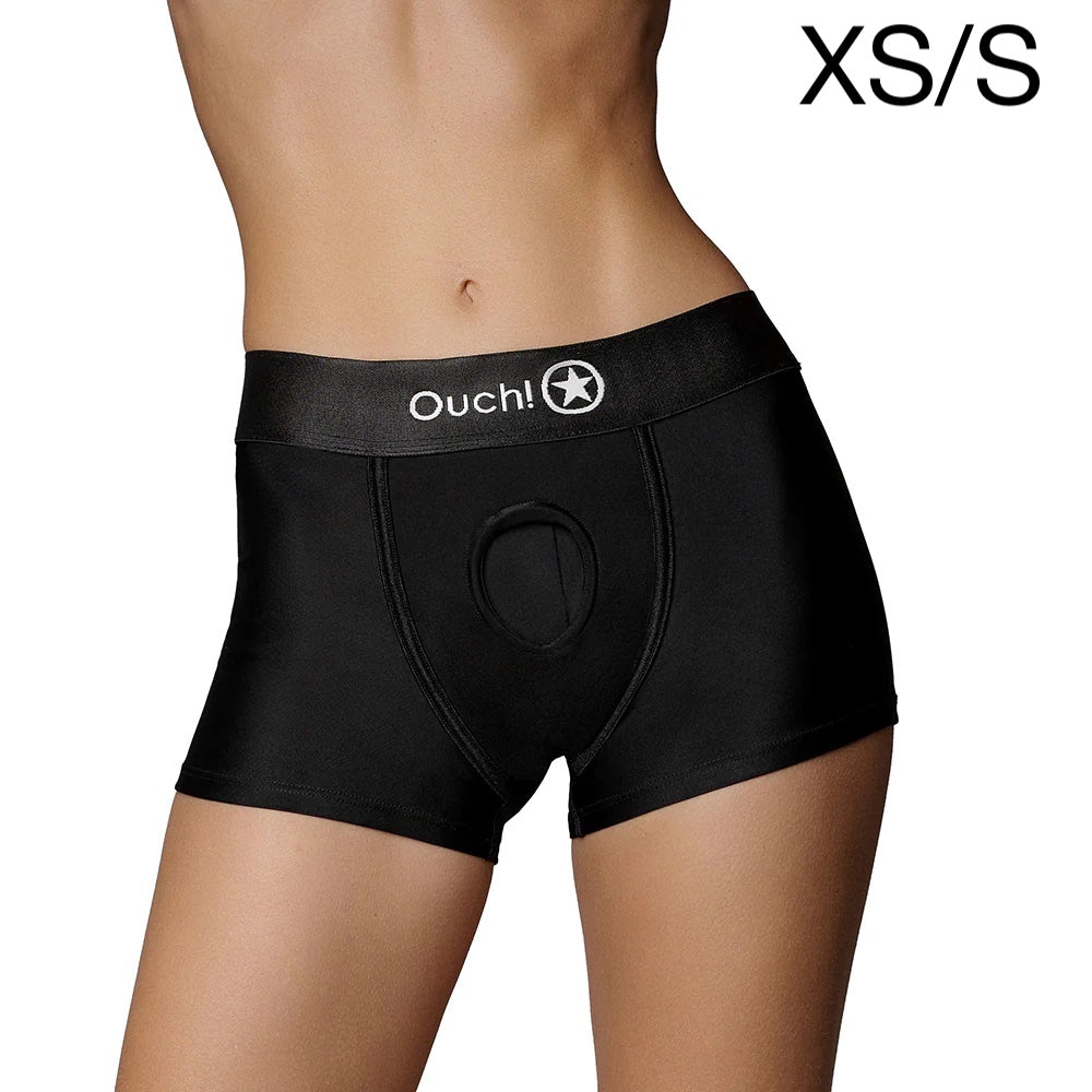 Shots Ouch Vibrating Boxer harness Black