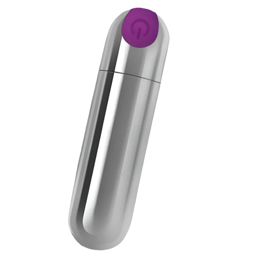 Silver and Purple Rechargeable Bullet Vibrator | RodeoH