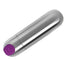 Silver and Purple Metallic Rechargeable Bullet Vibrator