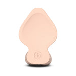 slipskin 6" cream silicone sliding skin dildo, base exposed