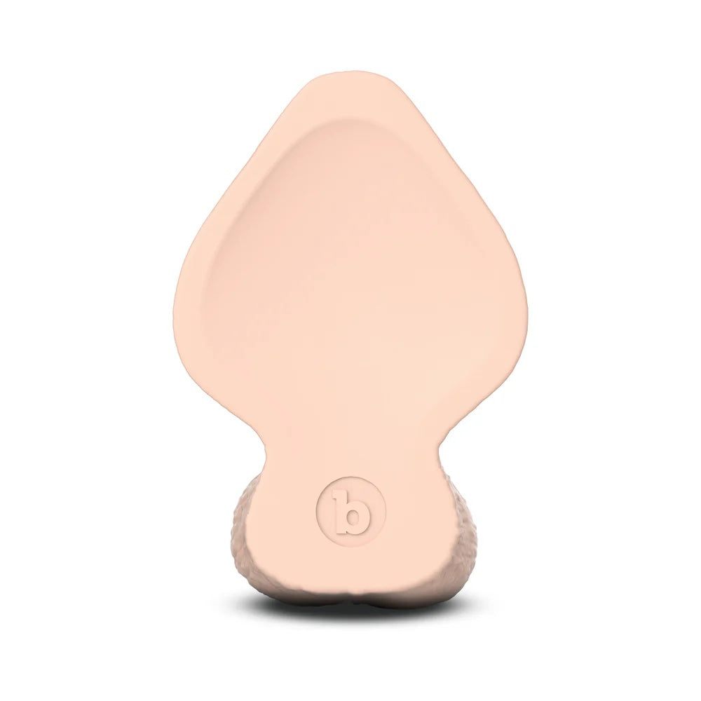 Slipskin Grithy Sliding Skin silicone dildo in Cream, base view