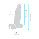 Slipskin Grithy Sliding Skin silicone dildo measurements graphic