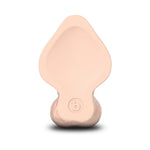 xSlipskin curvy sliding skin silicone dildo in cream base exposed