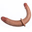 Realistic Double Trouble - Double-Ended Realistic Silicone Dildo - Caramel