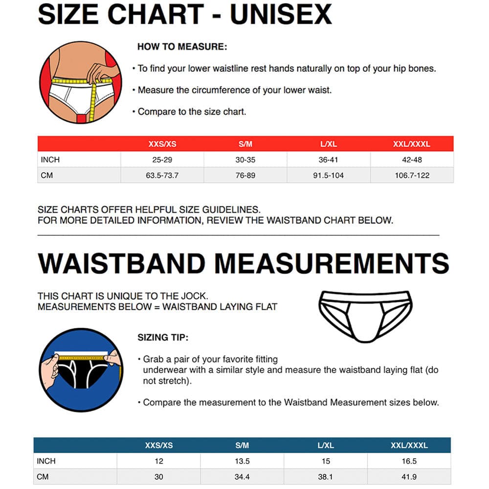 STP Jock Size Chart