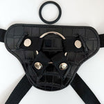 Nexus  fun and love harness front, with both included o rings pictured