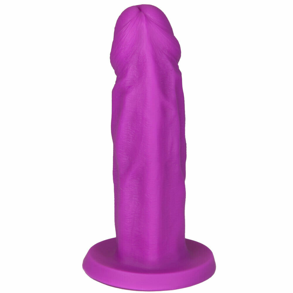 5" Super Soft Silicone Suction Cup Dildo - Purple