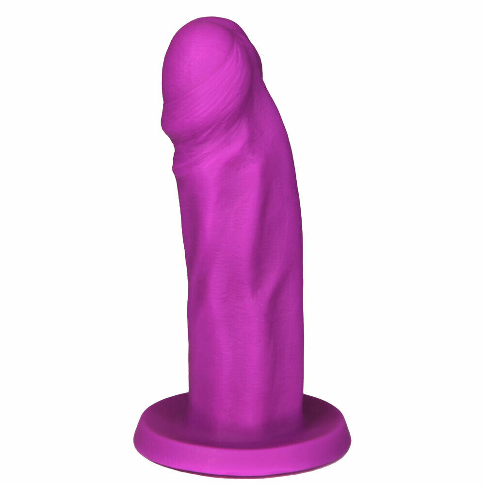 5" Super Soft Silicone Suction Cup Dildo - Purple