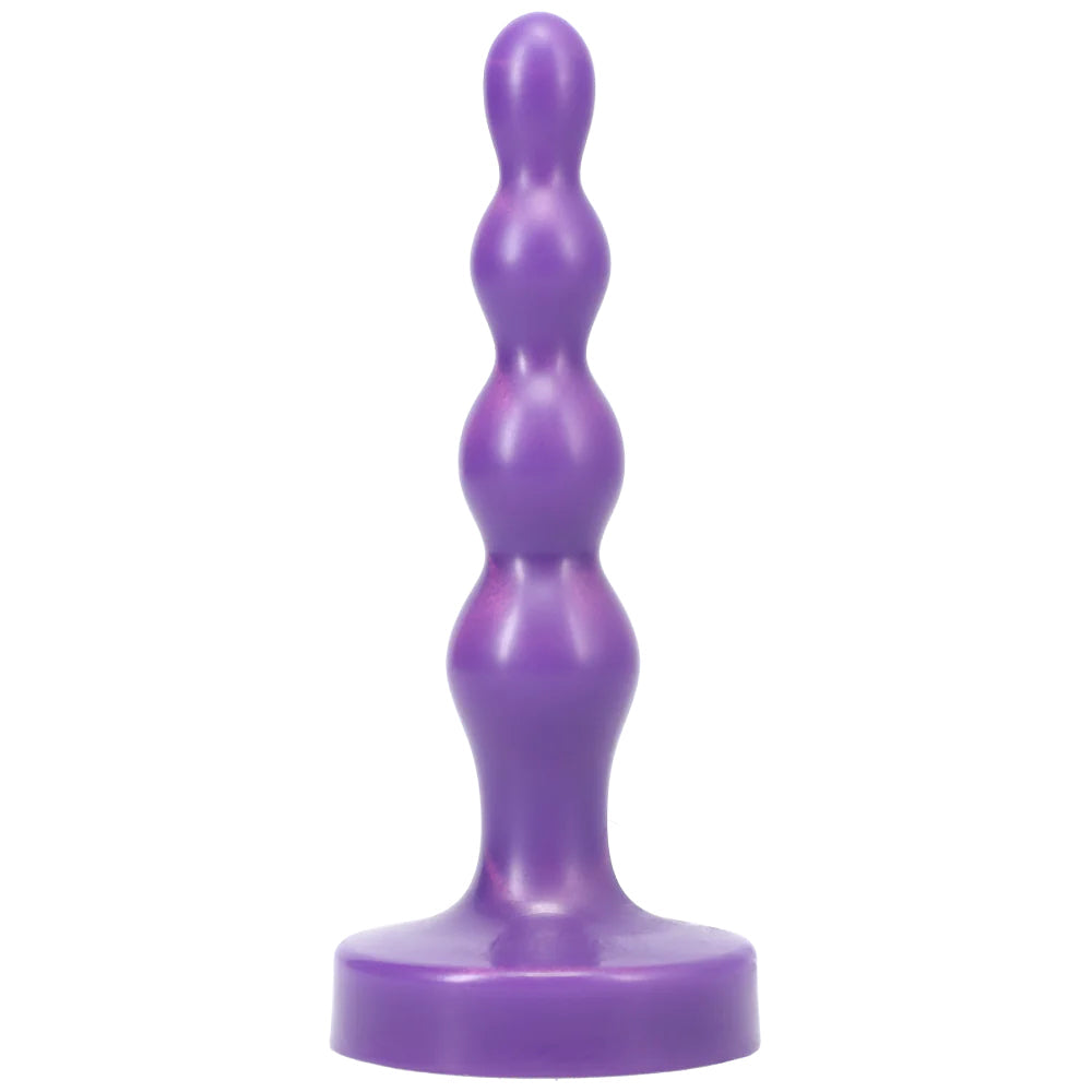 4.95" Ripple Small Silicone Anal Plug Dildo - Purple